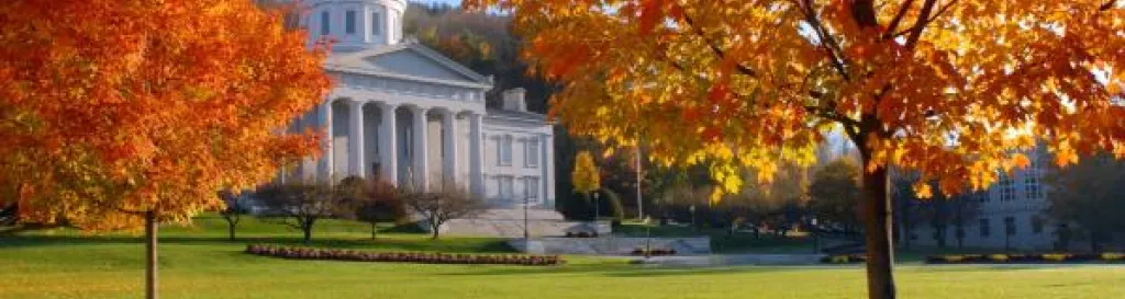 Vermont State House in the fall 